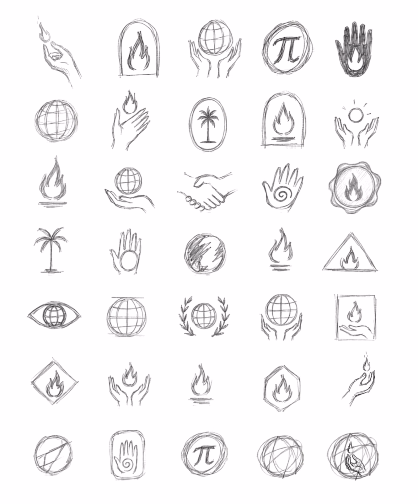our step-by-step logo design process _OOTC Logo Sketches